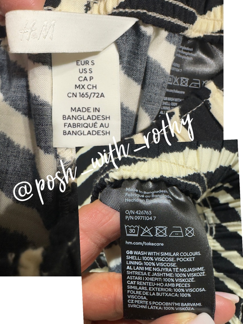 H&M Wide Cut Pull On Zebra Print Pants 🦓 - Picture 6 of 9